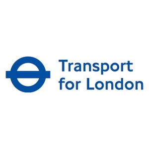 Transport for London logo with a blue roundel and text.